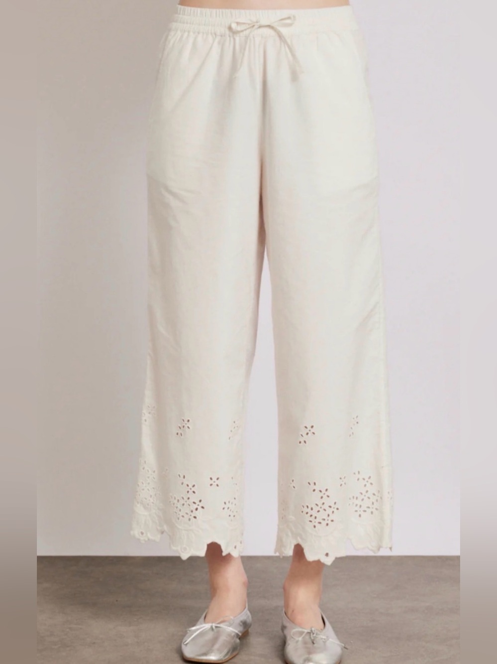 Damson Madder Lana Broderie-anglaise Cotton Trousers White
by Damson Madder
